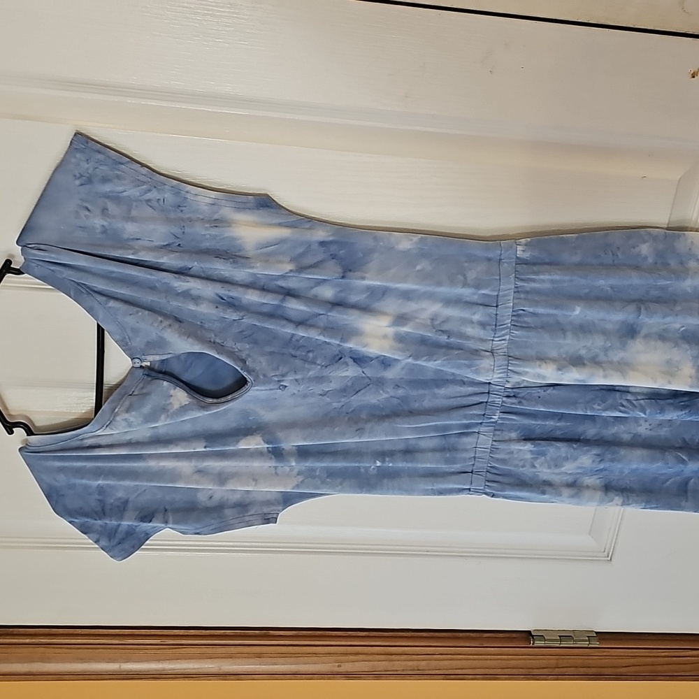 Prettygarden Sz S Blue Tie-Dye Jumpsuit - Picture 8 of 9